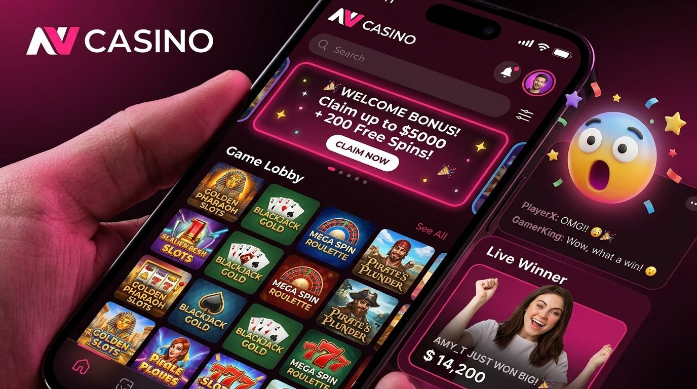 Capture d'écran de l'app NV Casino